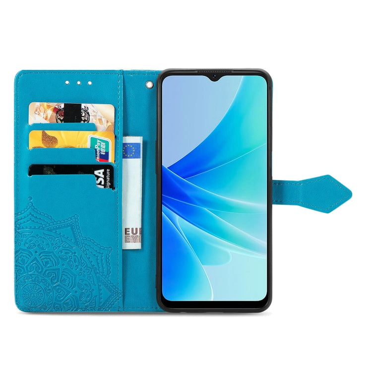 For OPPO  A57 4G Mandala Flower Embossed Leather Phone Case