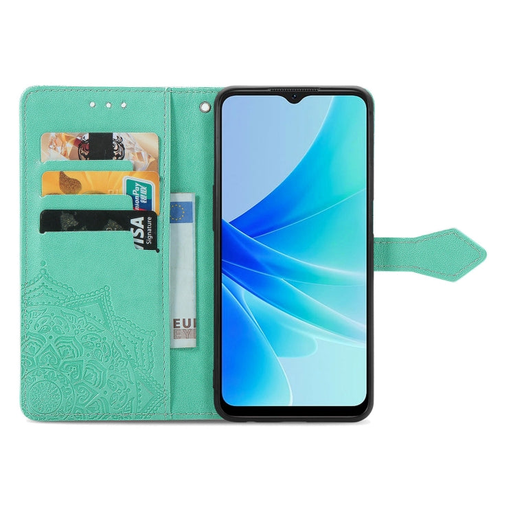 For OPPO  A57 4G Mandala Flower Embossed Leather Phone Case