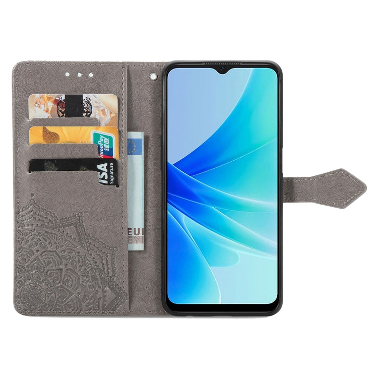 For OPPO  A57 4G Mandala Flower Embossed Leather Phone Case