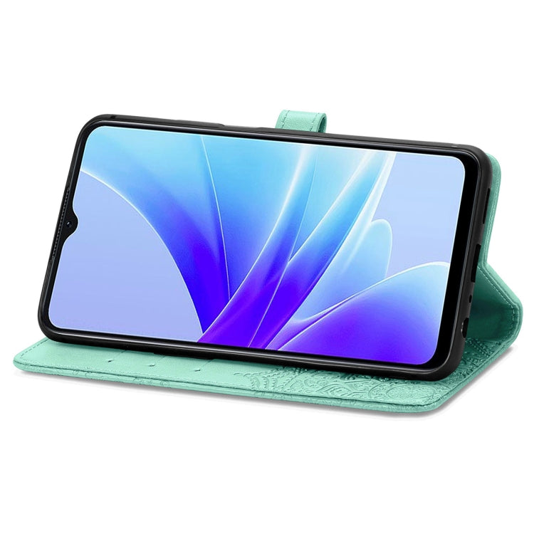 For OPPO A57s Mandala Flower Embossed Leather Phone Case