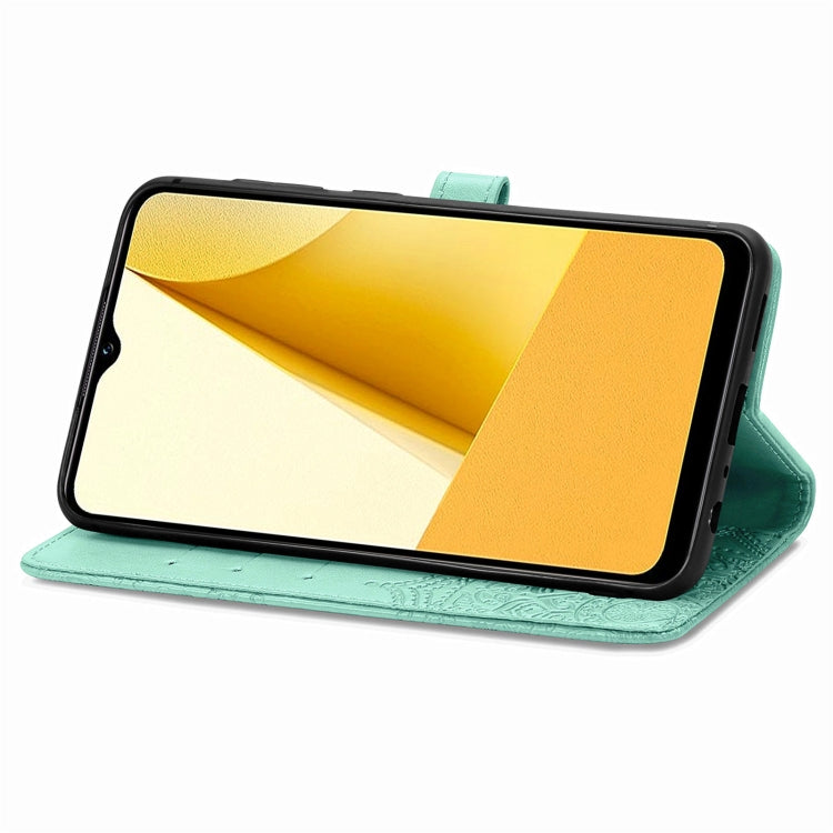 For vivo Y16 Mandala Flower Embossed Leather Phone Case