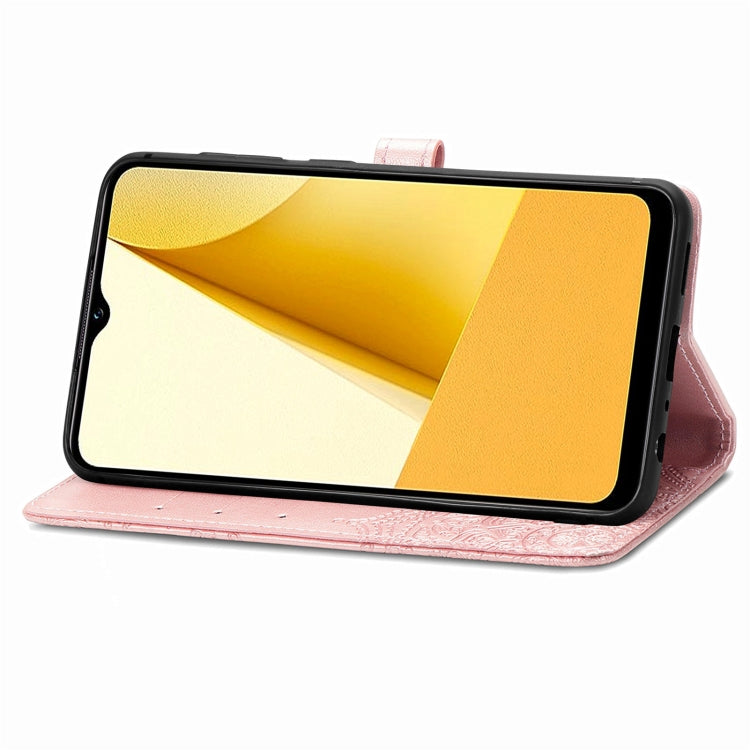 For vivo Y16 Mandala Flower Embossed Leather Phone Case