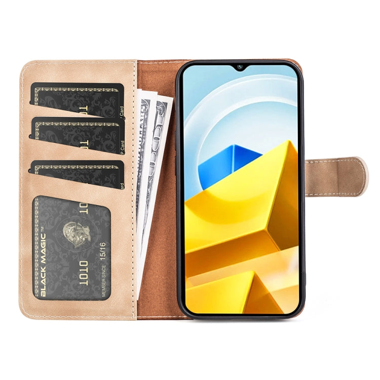 For Xiaomi Poco M5 4G Stitching Horizontal Flip Leather Phone Case