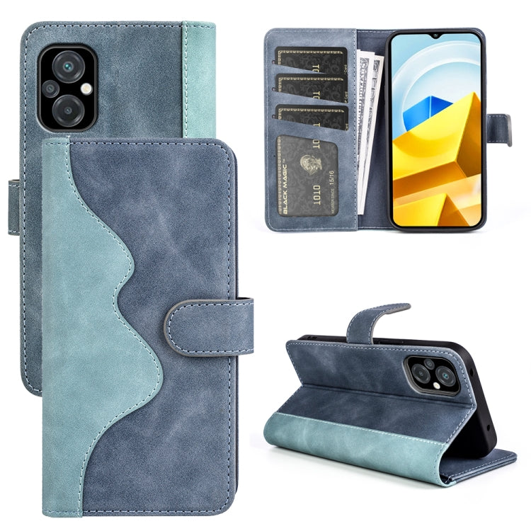 For Xiaomi Poco M5 4G Stitching Horizontal Flip Leather Phone Case