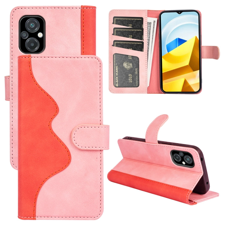 For Xiaomi Poco M5 4G Stitching Horizontal Flip Leather Phone Case