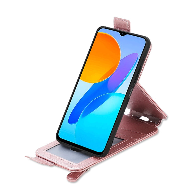 For Honor X8 5G Zipper Wallet Vertical Flip Leather Phone Case