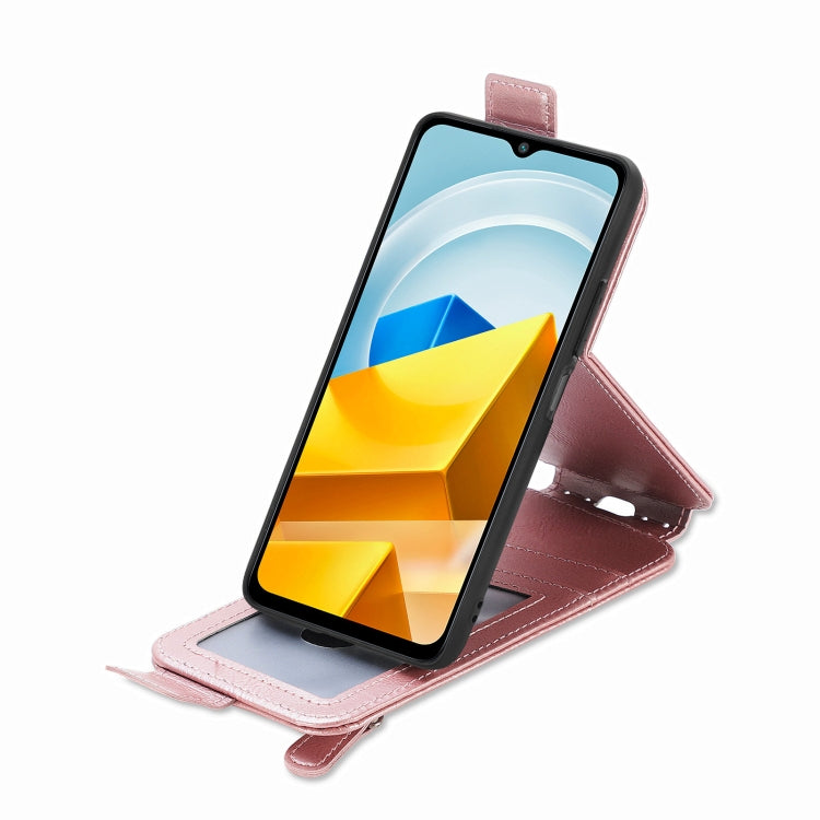 For Xiaomi Poco M5 Zipper Wallet Vertical Flip Leather Phone Case