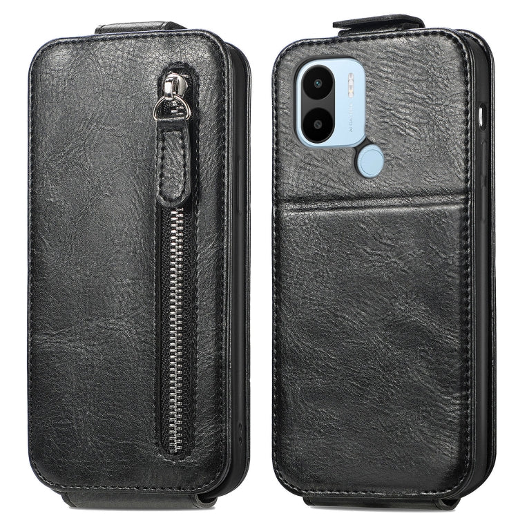 For Xiaomi Redmi A1+ Zipper Wallet Vertical Flip Leather Phone Case