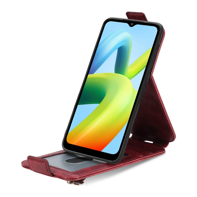 For Xiaomi Redmi A1+ Zipper Wallet Vertical Flip Leather Phone Case