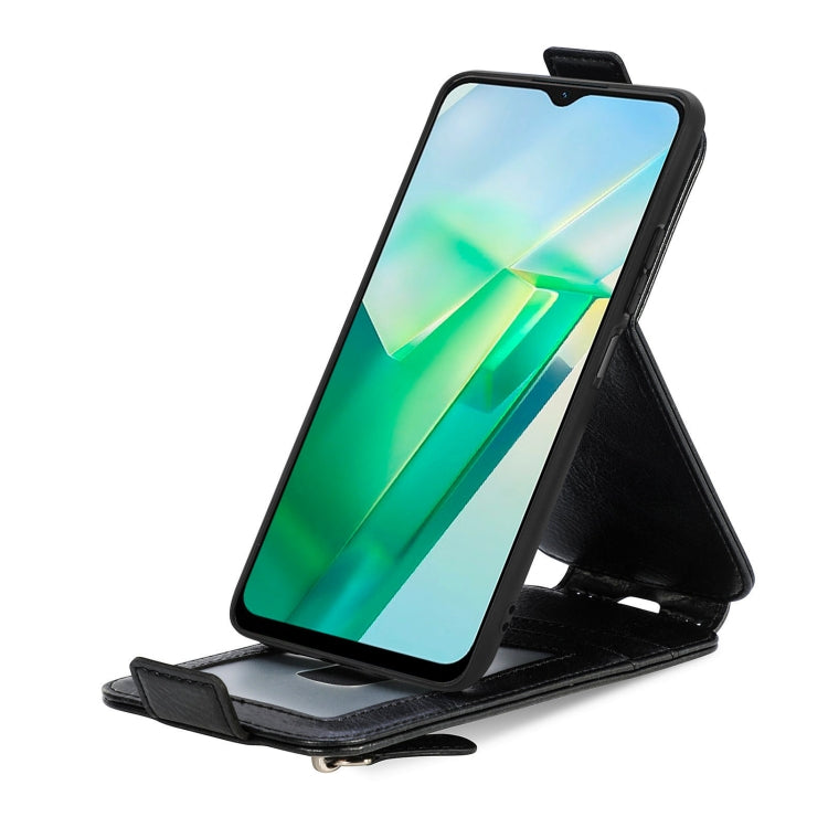 For vivo T2X 5G Zipper Wallet Vertical Flip Leather Phone Case