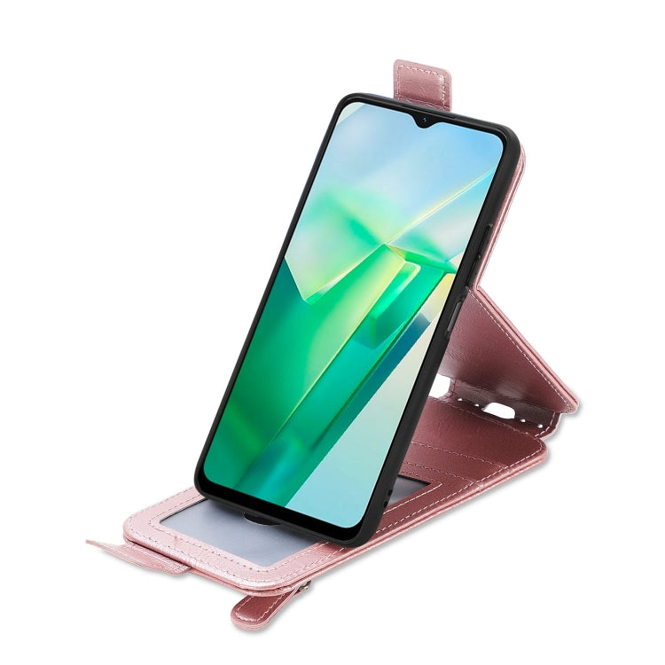 For vivo T2X 5G Zipper Wallet Vertical Flip Leather Phone Case