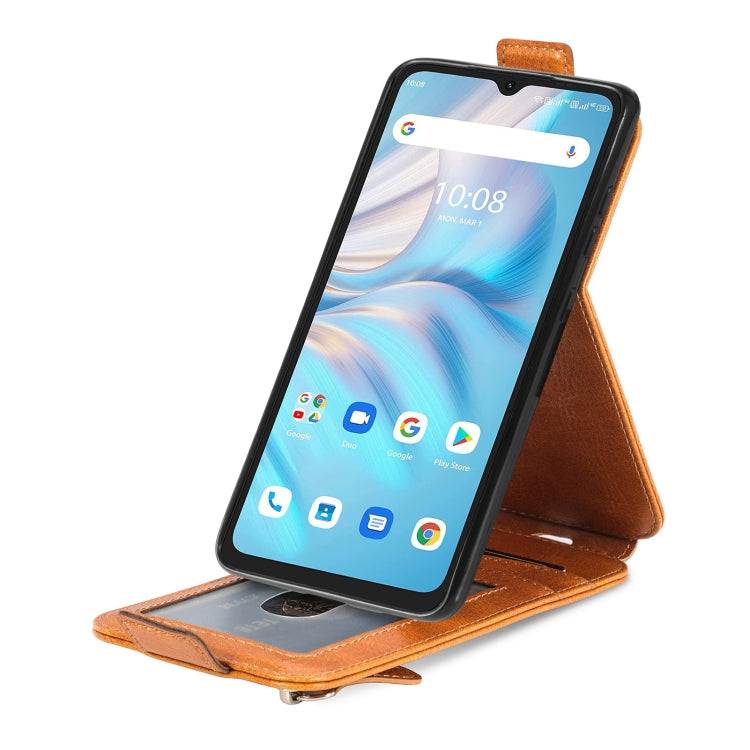 For UMIDIGI A13S Zipper Wallet Vertical Flip Leather Phone Case