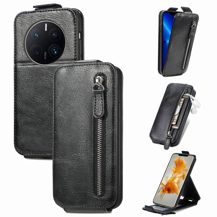 For Huawei Mate 50 Pro Zipper Wallet Vertical Flip Leather Phone Case