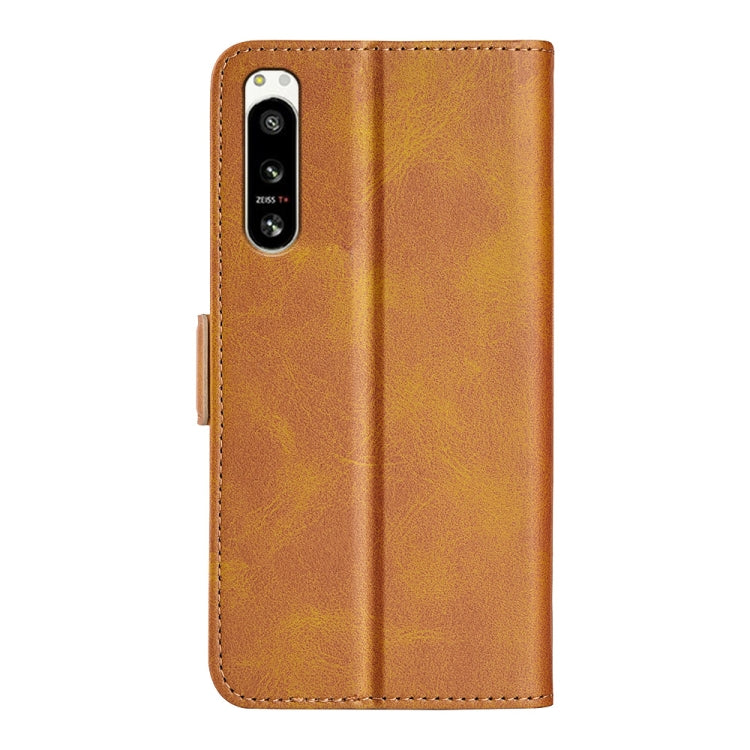 For Sony Xperia 5 IV Dual-side Magnetic Buckle Horizontal Flip Leather Phone Case