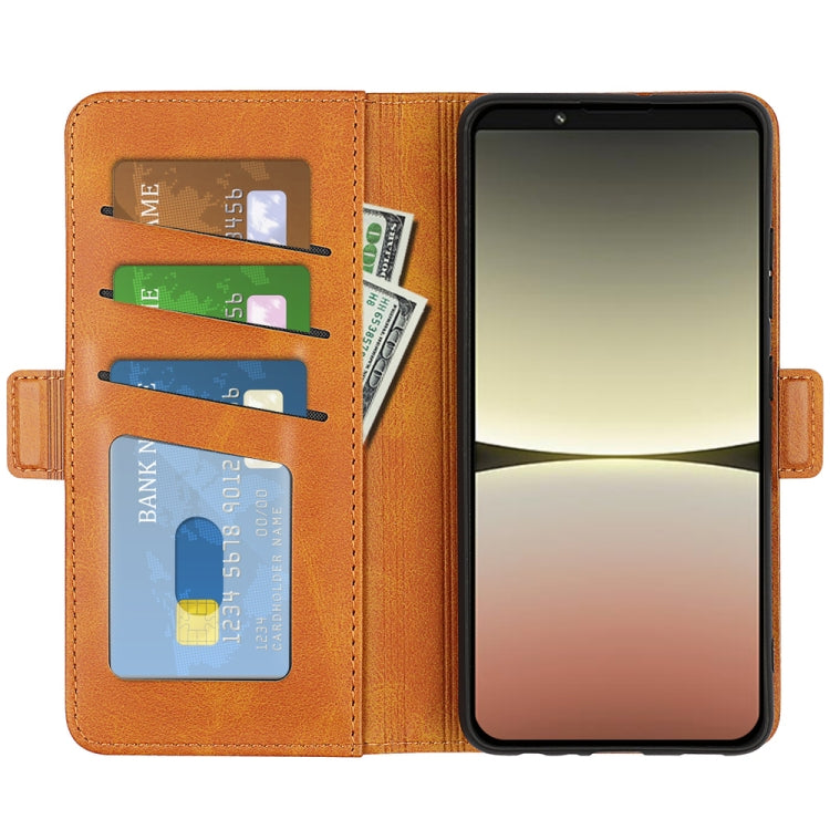For Sony Xperia 5 IV Dual-side Magnetic Buckle Horizontal Flip Leather Phone Case