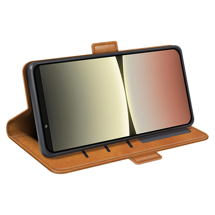 For Sony Xperia 5 IV Dual-side Magnetic Buckle Horizontal Flip Leather Phone Case