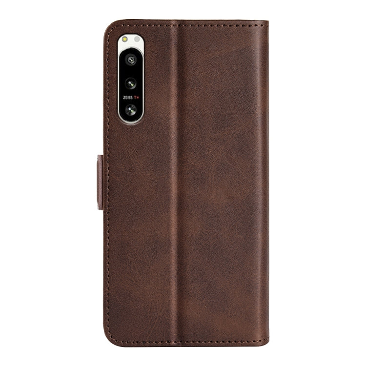 For Sony Xperia 5 IV Dual-side Magnetic Buckle Horizontal Flip Leather Phone Case