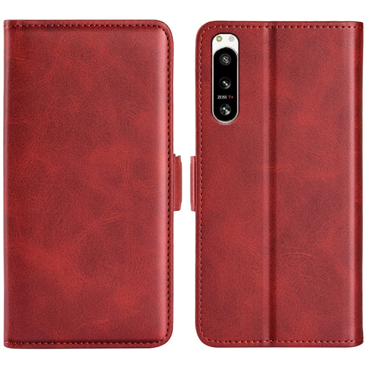 For Sony Xperia 5 IV Dual-side Magnetic Buckle Horizontal Flip Leather Phone Case