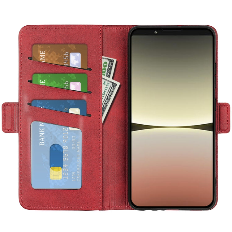 For Sony Xperia 5 IV Dual-side Magnetic Buckle Horizontal Flip Leather Phone Case