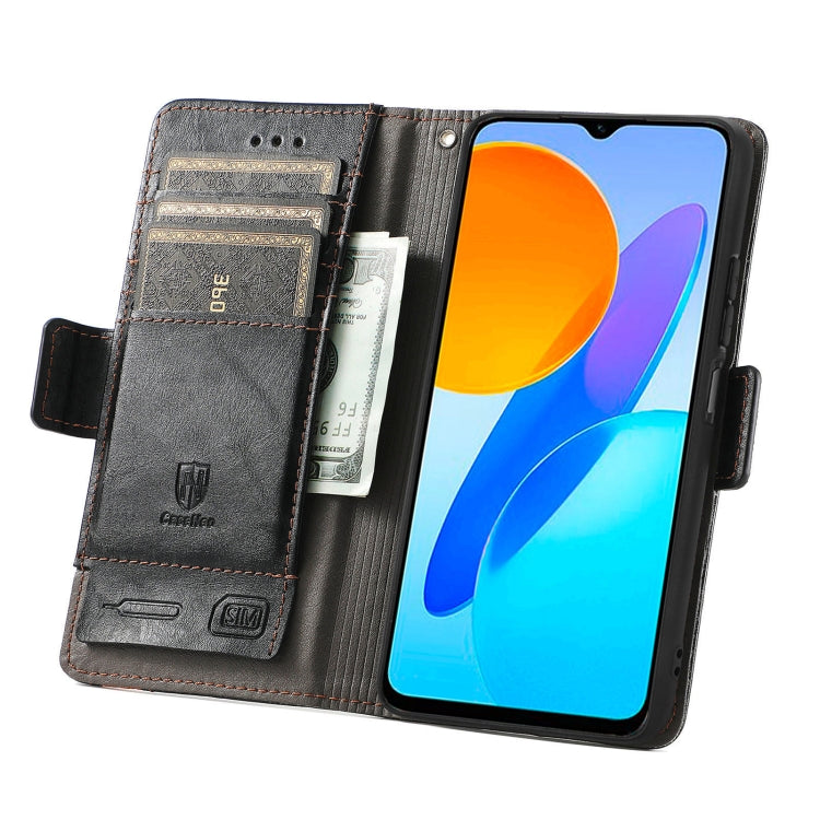 For Honor X8 5G CaseNeo Splicing Dual Magnetic Buckle Leather Phone Case