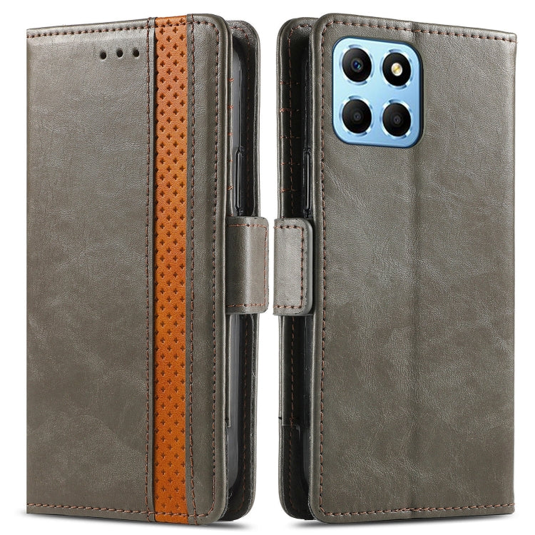 For Honor X8 5G CaseNeo Splicing Dual Magnetic Buckle Leather Phone Case