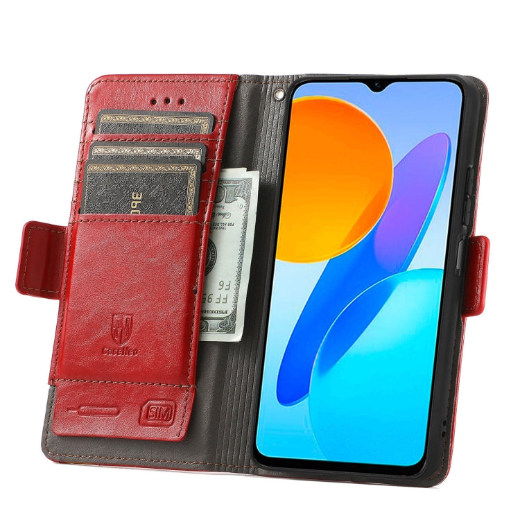 For Honor X8 5G CaseNeo Splicing Dual Magnetic Buckle Leather Phone Case