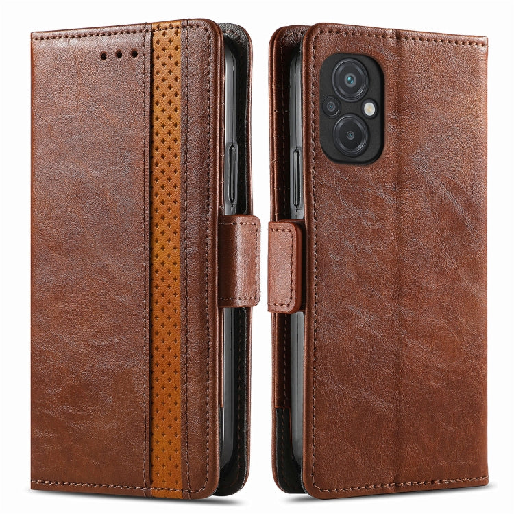 For Xiaomi Poco M5 CaseNeo Splicing Dual Magnetic Buckle Leather Phone Case