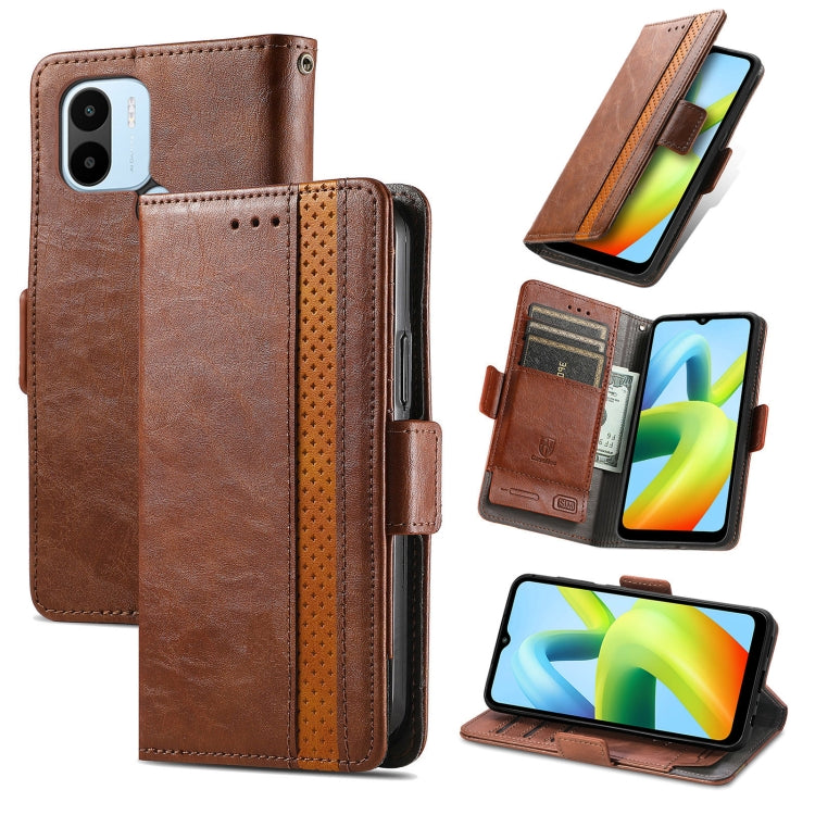 For Xiaomi Redmi A1+ CaseNeo Splicing Dual Magnetic Buckle Leather Phone Case