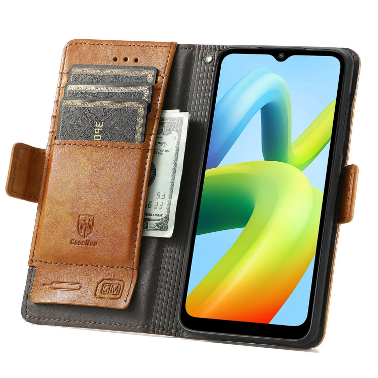 For Xiaomi Redmi A1+ CaseNeo Splicing Dual Magnetic Buckle Leather Phone Case