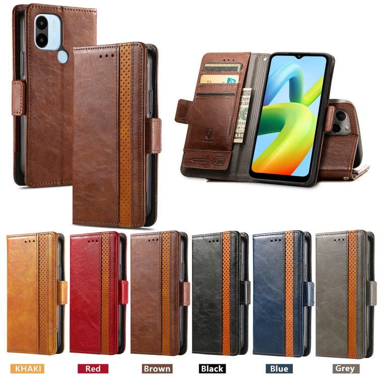 For Xiaomi Redmi A1+ CaseNeo Splicing Dual Magnetic Buckle Leather Phone Case