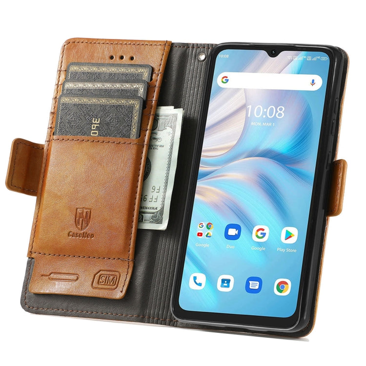 For UMIDIGI A13S CaseNeo Splicing Dual Magnetic Buckle Leather Phone Case