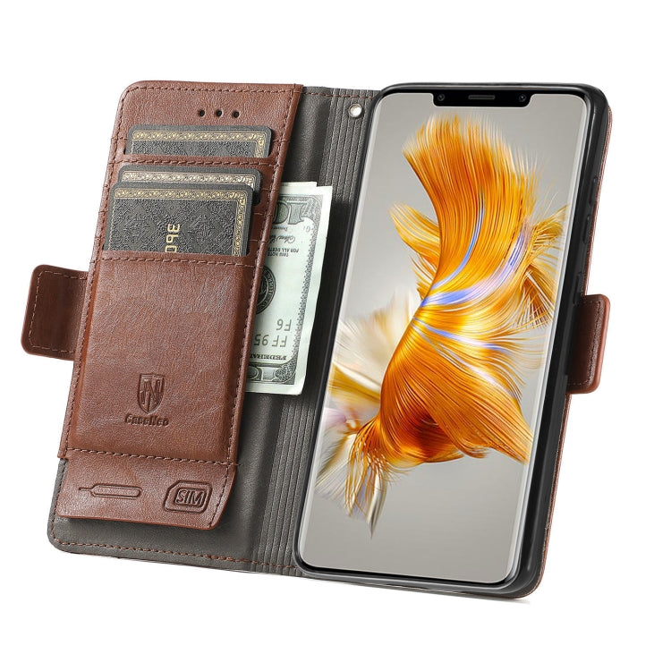 For Huawei Mate 50 Pro CaseNeo Splicing Dual Magnetic Buckle Leather Phone Case