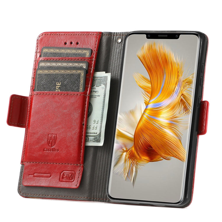 For Huawei Mate 50 Pro CaseNeo Splicing Dual Magnetic Buckle Leather Phone Case