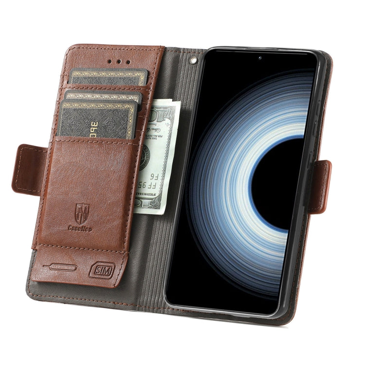 For Xiaomi Redmi K50 Ultra CaseNeo Splicing Dual Magnetic Buckle Leather Phone Case