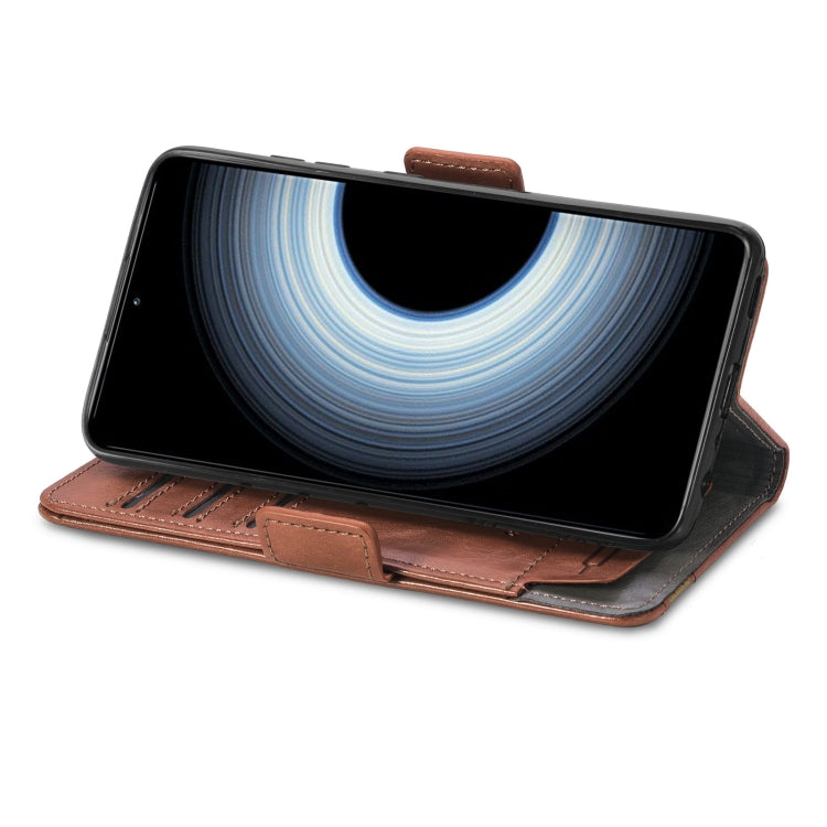 For Xiaomi Redmi K50 Ultra CaseNeo Splicing Dual Magnetic Buckle Leather Phone Case