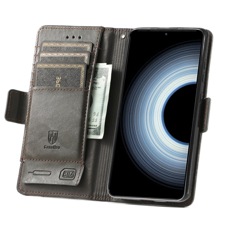 For Xiaomi Redmi K50 Ultra CaseNeo Splicing Dual Magnetic Buckle Leather Phone Case