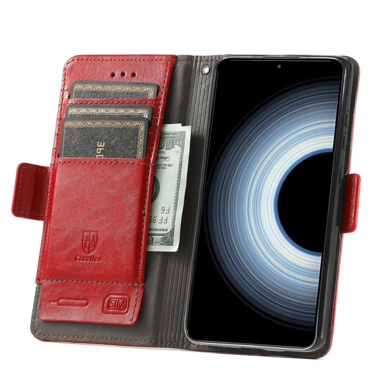 For Xiaomi Redmi K50 Ultra CaseNeo Splicing Dual Magnetic Buckle Leather Phone Case