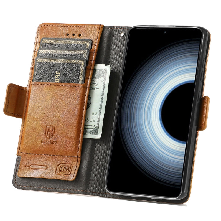 For Xiaomi Redmi K50 Ultra CaseNeo Splicing Dual Magnetic Buckle Leather Phone Case