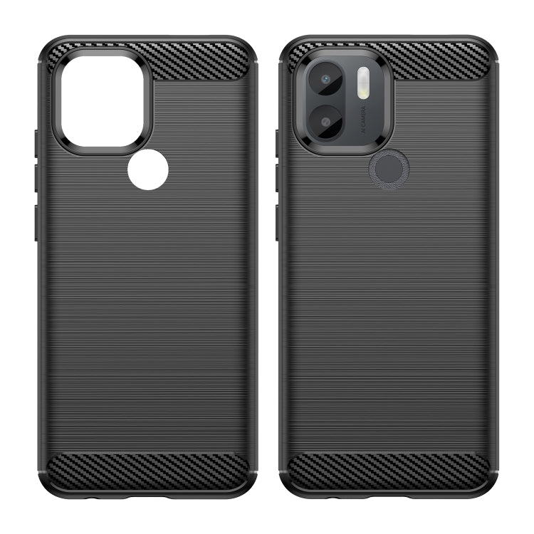 For Xiaomi Redmi A1+ Brushed Texture Carbon Fiber TPU Phone Case