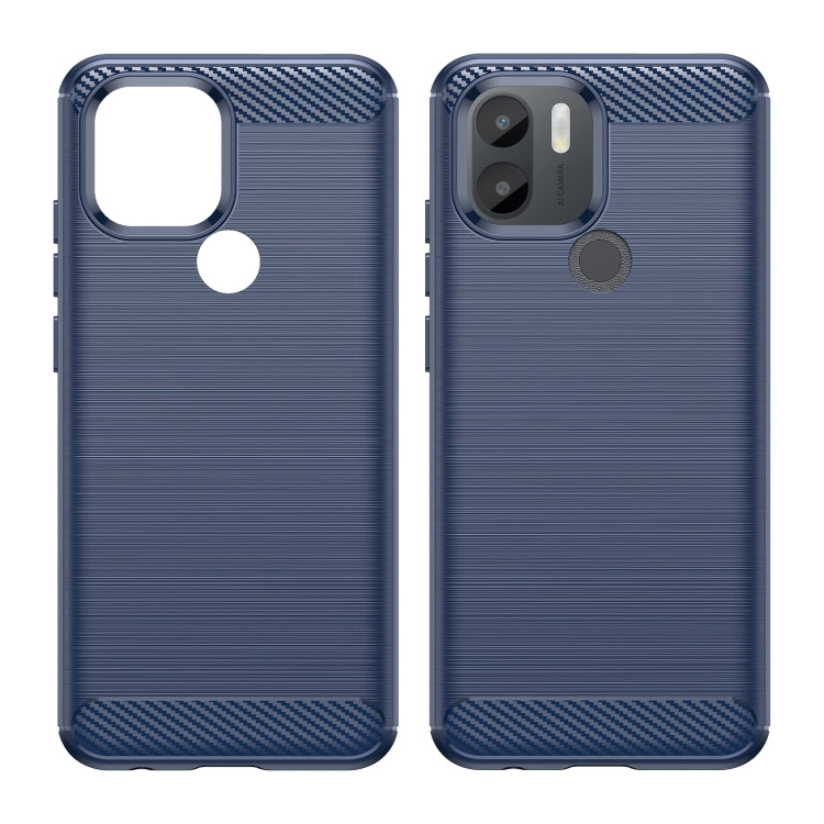 For Xiaomi Redmi A1+ Brushed Texture Carbon Fiber TPU Phone Case