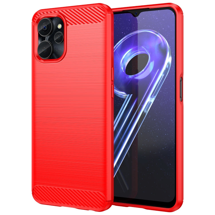 For Realme 10S 5G Brushed Texture Carbon Fiber TPU Phone Case