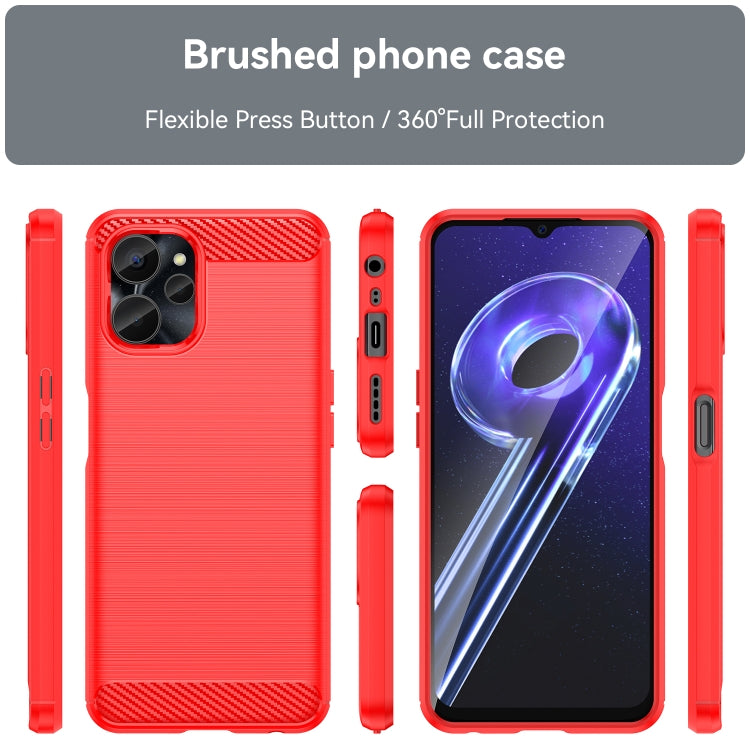 For Realme 10S 5G Brushed Texture Carbon Fiber TPU Phone Case