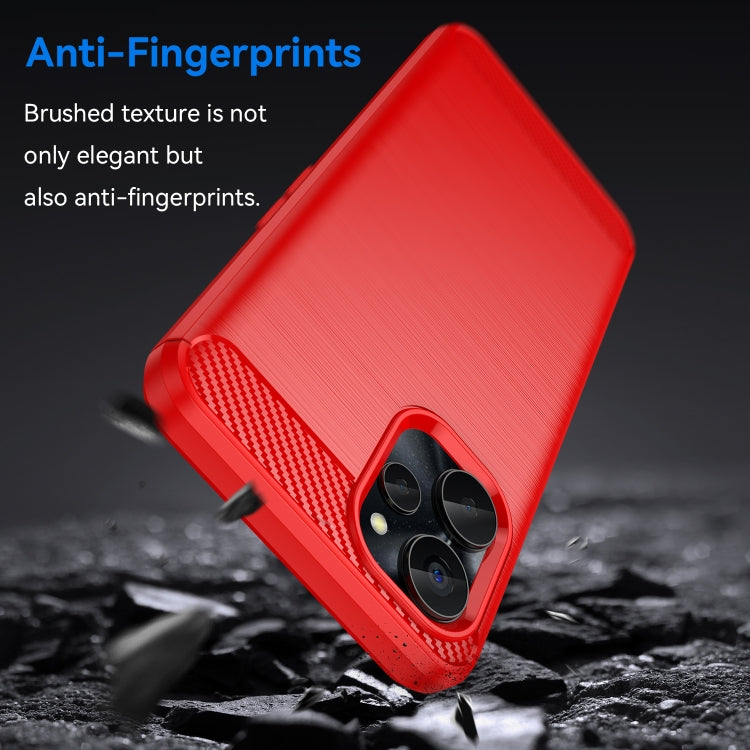 For Realme 10S 5G Brushed Texture Carbon Fiber TPU Phone Case
