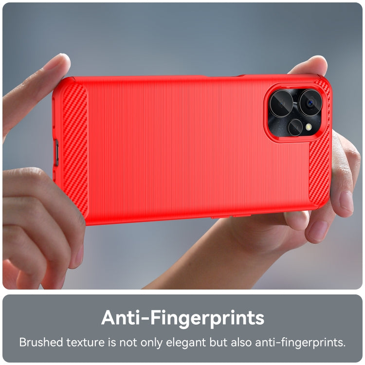 For Realme 10S 5G Brushed Texture Carbon Fiber TPU Phone Case