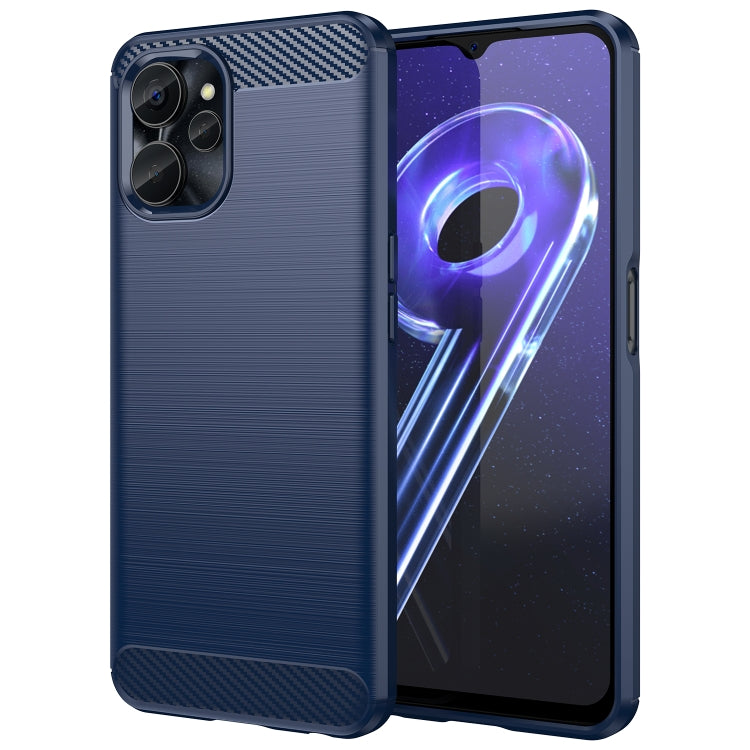 For Realme 10S 5G Brushed Texture Carbon Fiber TPU Phone Case