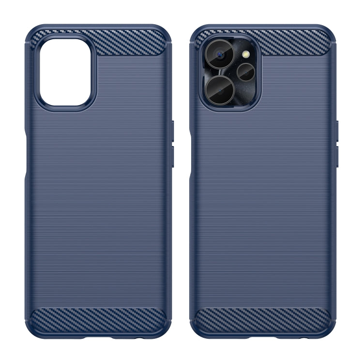 For Realme 10S 5G Brushed Texture Carbon Fiber TPU Phone Case