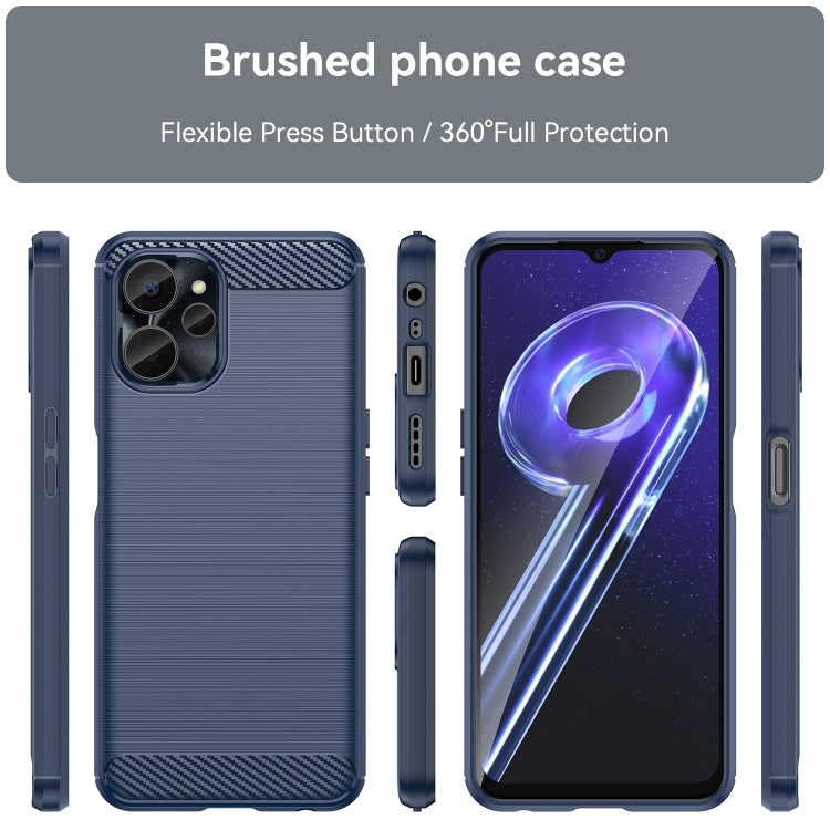 For Realme 10S 5G Brushed Texture Carbon Fiber TPU Phone Case