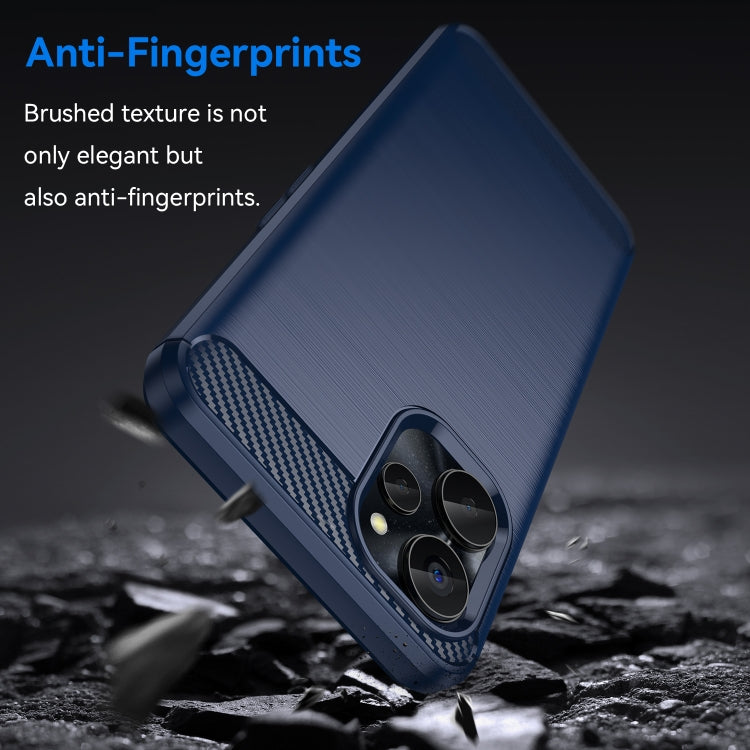 For Realme 10S 5G Brushed Texture Carbon Fiber TPU Phone Case