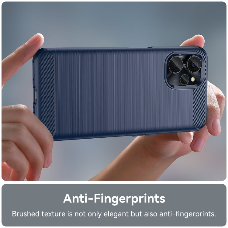 For Realme 10S 5G Brushed Texture Carbon Fiber TPU Phone Case