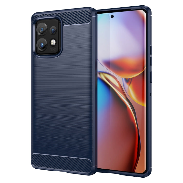 For Motorola Moto X40 Brushed Texture Carbon Fiber TPU Phone Case
